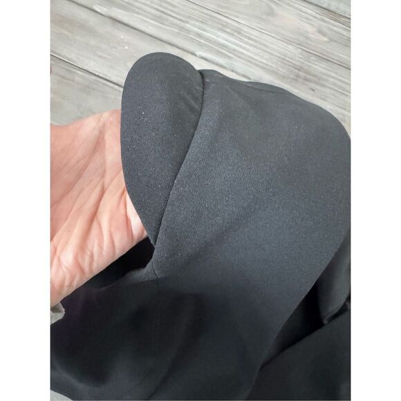 Halston Heritage Black Cut Out Women's‎ Cap Sleeve V Neck Flowy Skirt size 8 - Picture 10 of 15